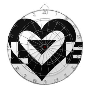 Cool Love Graphic, Black Dart Board
