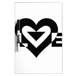 Cool Love Graphic, Black Dry-Erase Board