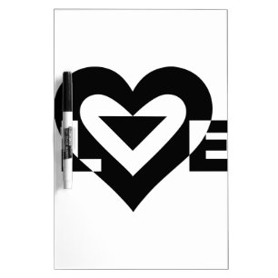 Cool Love Graphic, Black Dry-Erase Board