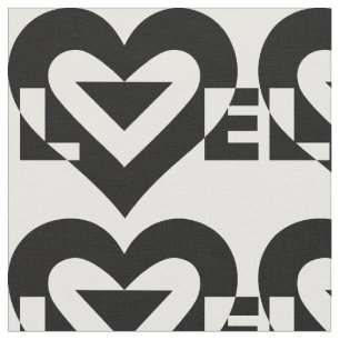 Cool Love Graphic, Black Fabric