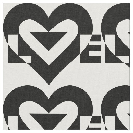Cool Love Graphic, Black Fabric