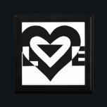 Cool Love Graphic, Black Jewelry Box<br><div class="desc">A graphic logo design,  custom made with LOVE.</div>