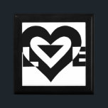 Cool Love Graphic, Black Jewelry Box<br><div class="desc">A graphic logo design, custom made with LOVE.</div>