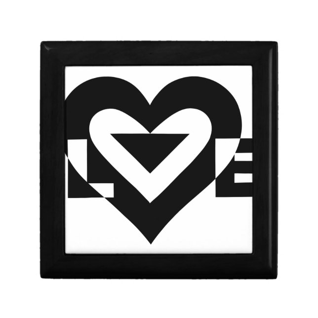 Cool Love Graphic, Black Jewelry Box (Front)