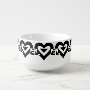 Cool Love Graphic, Black Soup Mug
