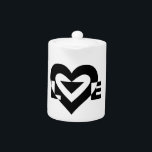 Cool Love Graphic, Black Teapot<br><div class="desc">A graphic logo design,  custom made with LOVE.</div>