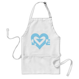 Cool Love Graphic, Blue Adult Apron