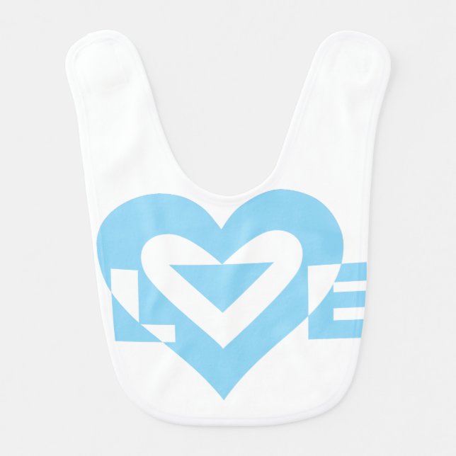 Cool Love Graphic, Blue Bib (Front)