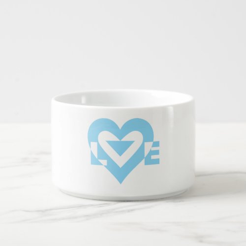 Cool Love Graphic Blue Bowl