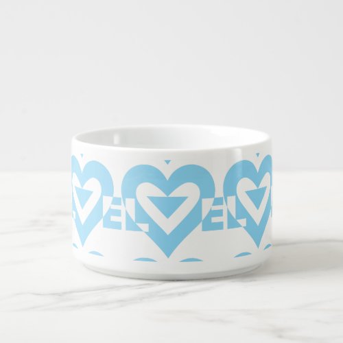 Cool Love Graphic Blue Bowl