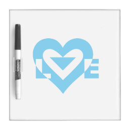 Cool Love Graphic, Blue Dry Erase Board