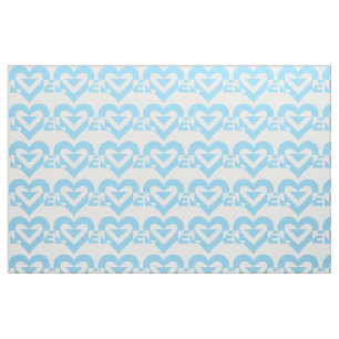 Cool Love Graphic, Blue Fabric