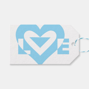 Cool Love Graphic, Blue Gift Tags