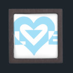 Cool Love Graphic, Blue Jewelry Box<br><div class="desc">A graphic logo design,  custom made. LOVE in blue.</div>