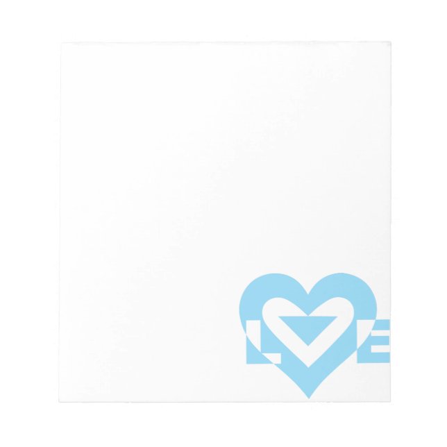 Cool Love Graphic, Blue Notepad (Front)