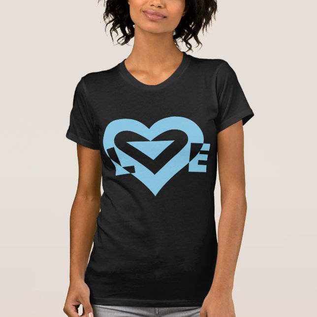 Cool Love Graphic, Blue T-Shirt (Front)