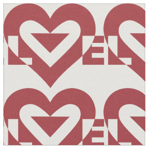 Cool Love Graphic, Burgandy Fabric
