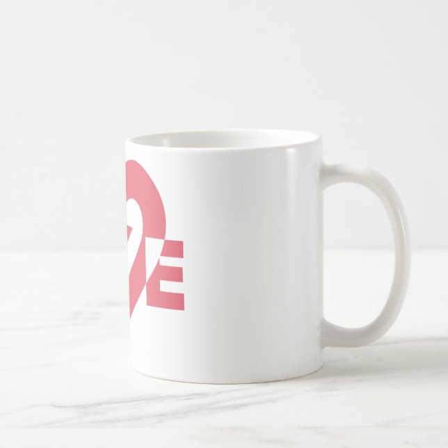 Cool Love Graphic, Cherry Pink Coffee Mug (Right)