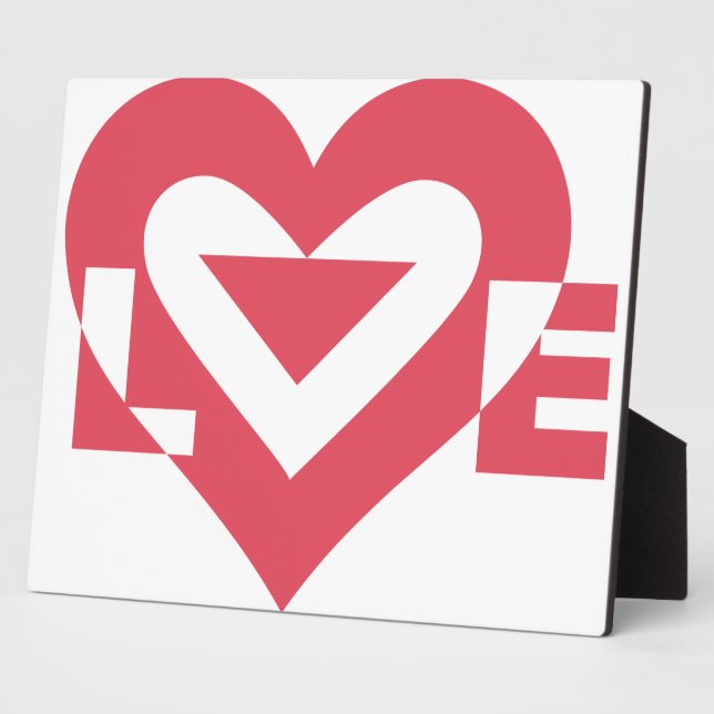 Cool Love Graphic, Cherry Pink Plaque (Side)