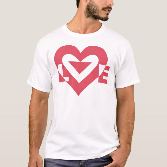 Cool Love Graphic, Cherry Pink T-Shirt (Front)