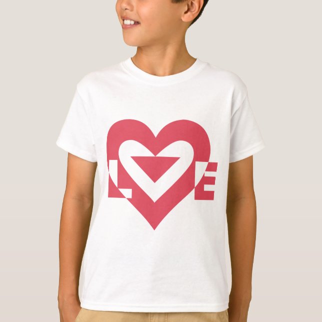 Cool Love Graphic, Cherry Pink T-Shirt (Front)
