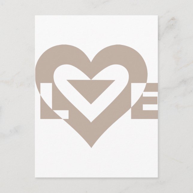 Cool Love Graphic, Gray Postcard (Front)