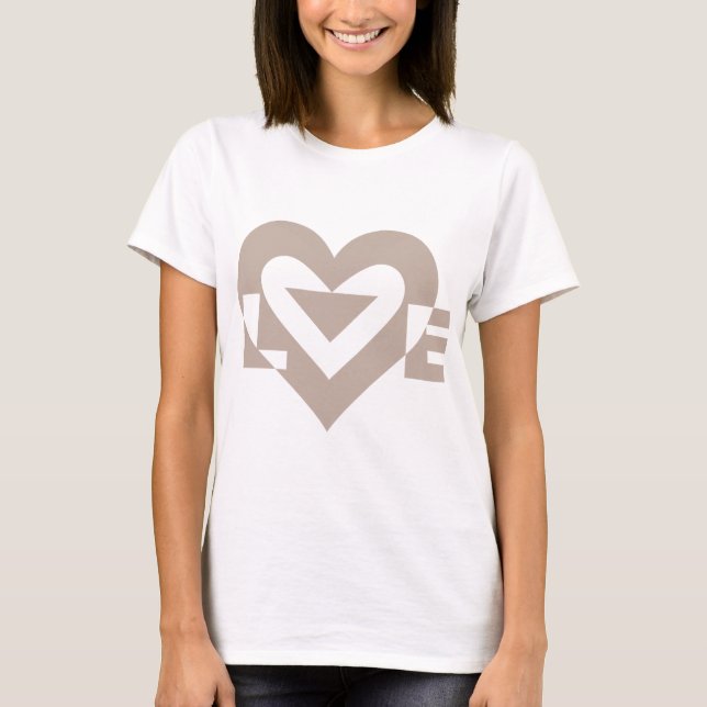 Cool Love Graphic, Gray T-Shirt (Front)