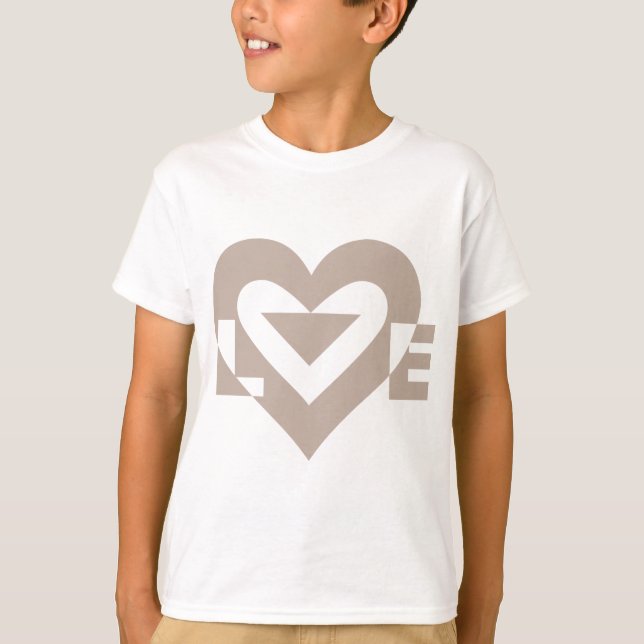Cool Love Graphic, Gray T-Shirt (Front)