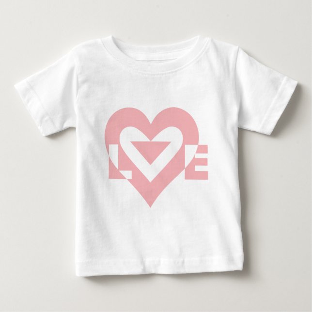 Cool Love Graphic, Pink Baby T-Shirt (Front)