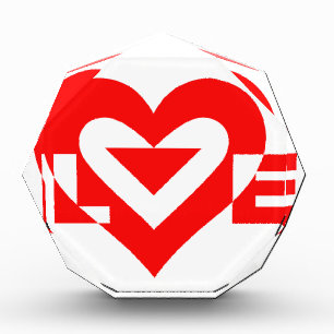 Cool Love Graphic, Red Acrylic Award