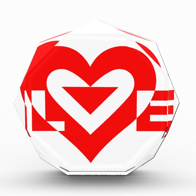 Cool Love Graphic, Red Acrylic Award (Front)