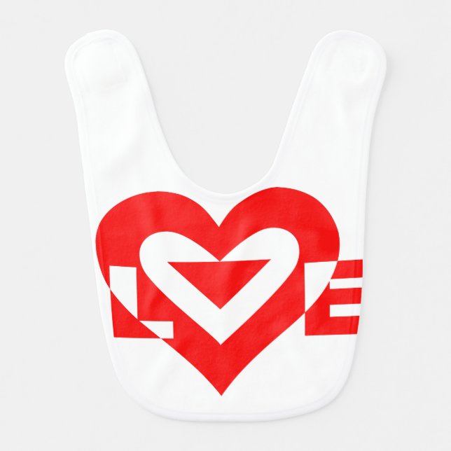 Cool Love Graphic, Red Bib (Front)