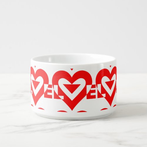 Cool Love Graphic Red Bowl