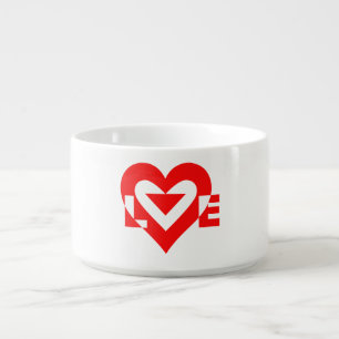 Cool Love Graphic, Red Bowl