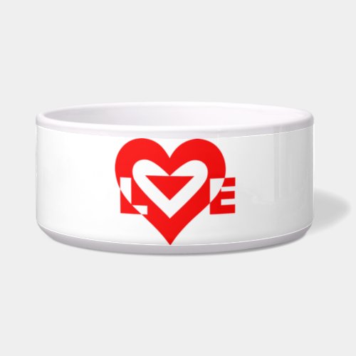 Cool Love Graphic Red Bowl