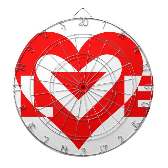 Cool Love Graphic, Red Dartboard (Front)