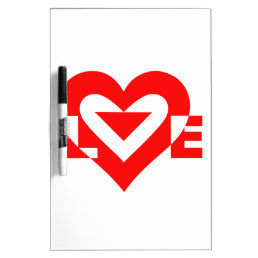 Cool Love Graphic, Red Dry Erase Board