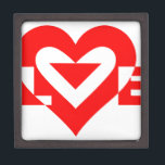 Cool Love Graphic, Red Gift Box<br><div class="desc">A graphic logo design,  custom made. LOVE in red.</div>