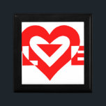 Cool Love Graphic, Red Gift Box<br><div class="desc">A graphic logo design,  custom made. LOVE in red.</div>