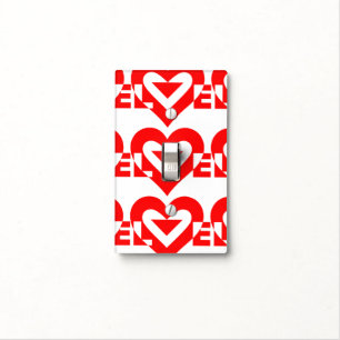 Cool Love Graphic, Red Light Switch Cover