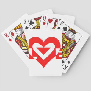 Cool Love Graphic, Red Poker Cards