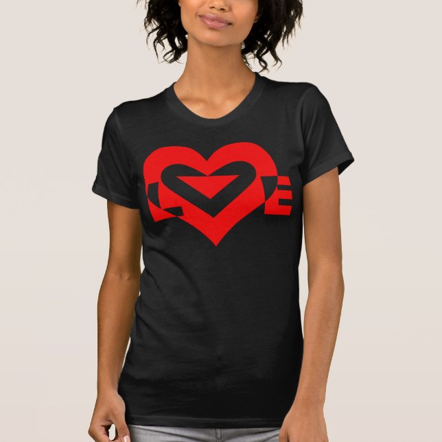 Cool Love Graphic, Red T-Shirt (Front)