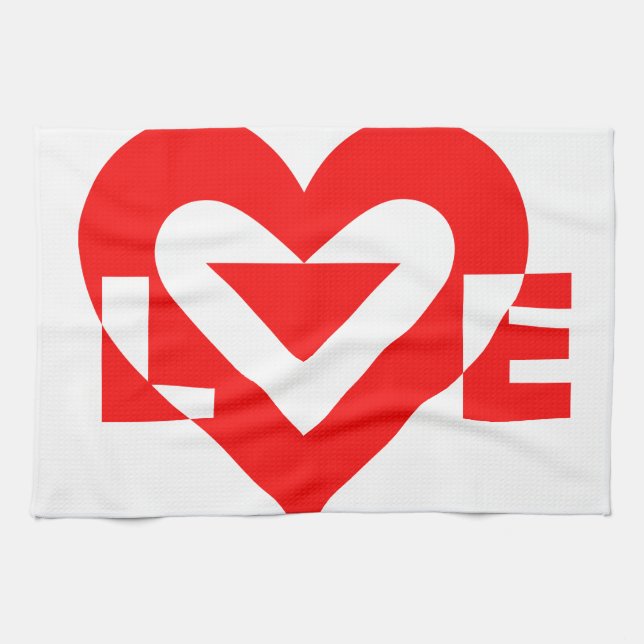 Cool Love Graphic, Red Towel (Horizontal)