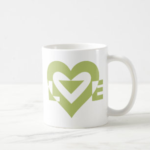 Cool Love Graphic, Sage Green Coffee Mug