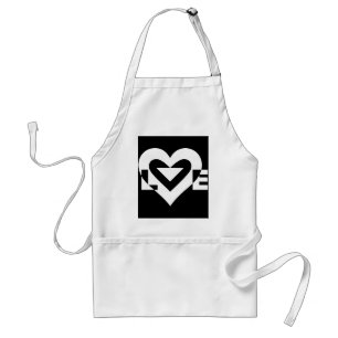 Cool Love Graphic, White Adult Apron