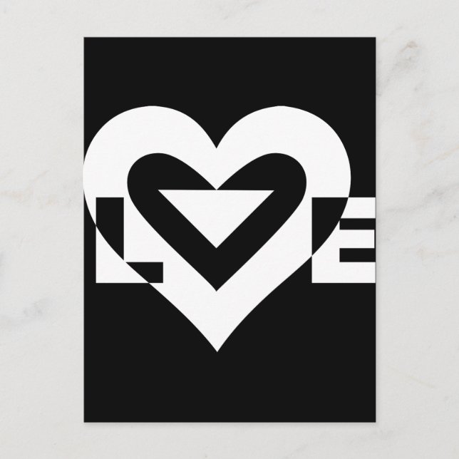 Cool Love Graphic, White Postcard (Front)
