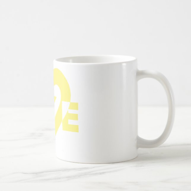 Cool Love Graphic, Yellow Coffee Mug (Right)