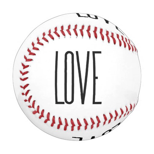 Cool Love  Minimalist Graphic Design Baseball