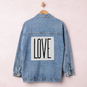 Cool Love – Minimalist Graphic Design Denim Jacket