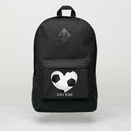 Cool love Soccer sports lovers add name  Port Authority Backpack